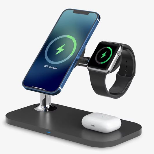 3 in 1 15W Fast Charge Wireless Charger Stand Holder Wireless Charging Multifuncion Station for Iphone for Iwatch for Airpods