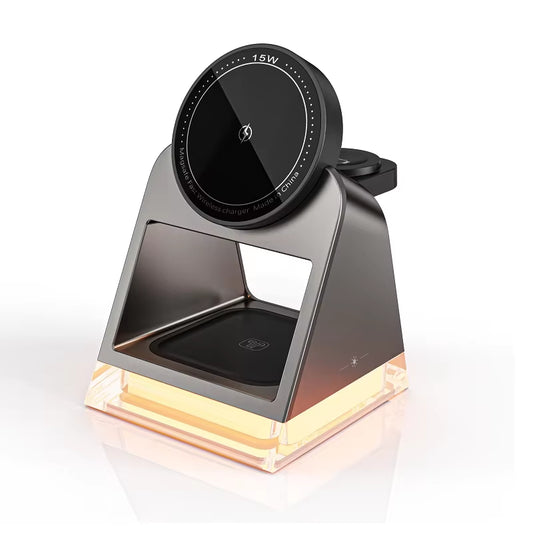 Wholesale Desktop Wireless Charging Stand 3 in 1 Charging Station with Night Light