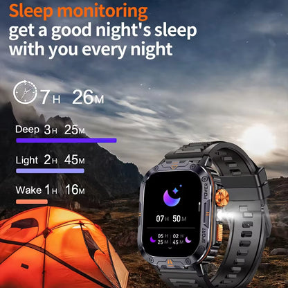 Gx20 Smart Wearables Outdoor with Strong Light Ip68 Deep Waterproof Multi Sport Mode Call Alert Smart Watch 2024