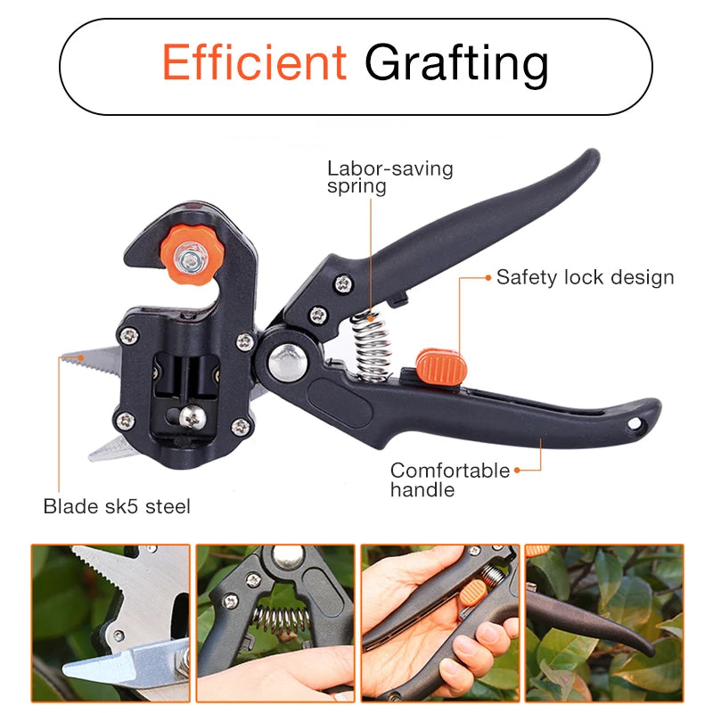 Newshark Professional Grafting Scissors | Garden Pruning Shears for Fruit Trees | High-Quality Cutting Tool Set