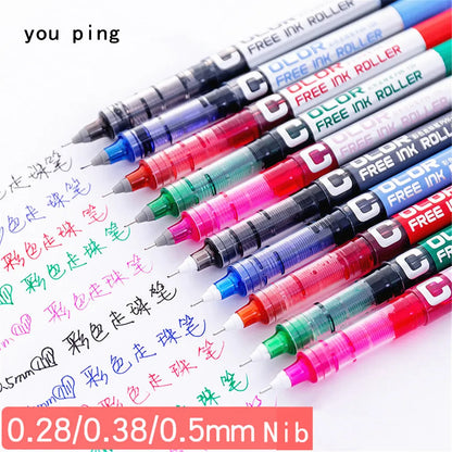 Luxury Quality Gel Pen | 0.5mm Fine Nib Liquid Ink Pen | High-Capacity Office & School Stationery for Students