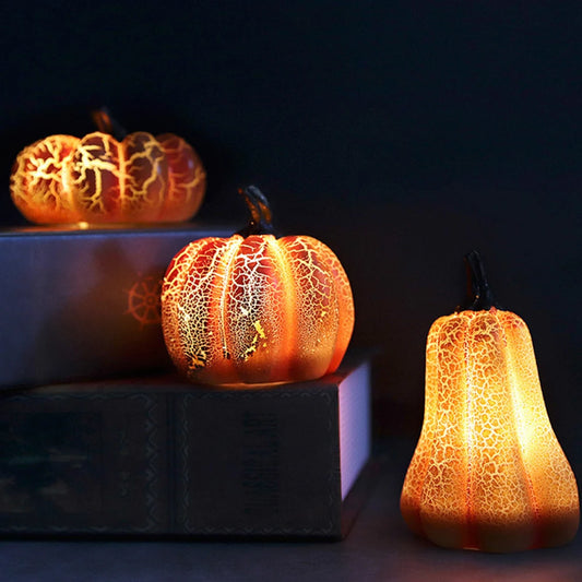 Halloween LED Candlestick - Pumpkin Party Tabletop Decoration for Spooky Home Decor