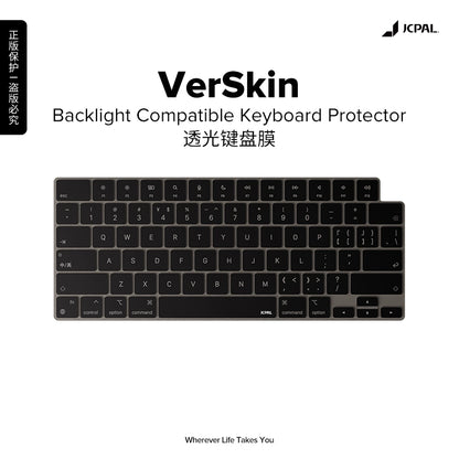 Jcpal Benpu 2024 Ultra-Thin Laptop Keyboard Cover | Silicone Protector for 15-Inch Apple MacBook Air (M3, 13/14/16-Inch) | Quick Function Key Film