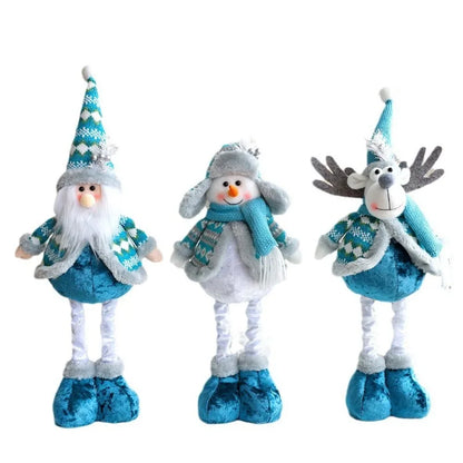 Charming Christmas Decoration Ornaments | Retractable Santa Claus, Snowman & Elk Dolls | Perfect Holiday Gifts