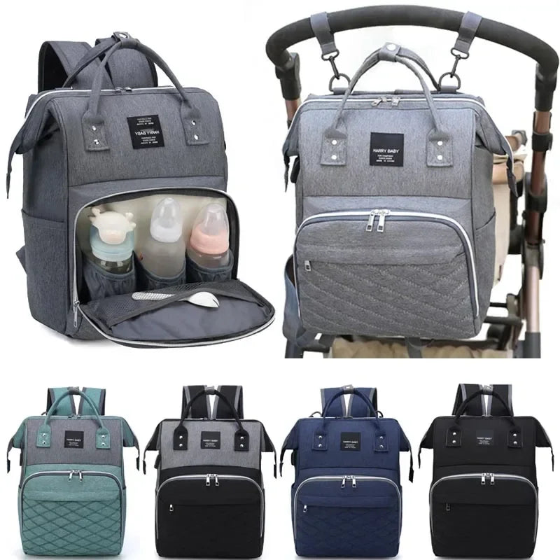 Mommy Diaper Backpack | Large Capacity Mummy Bag with Changing Mat | Stylish & Functional Baby Stroller Hanging Bag