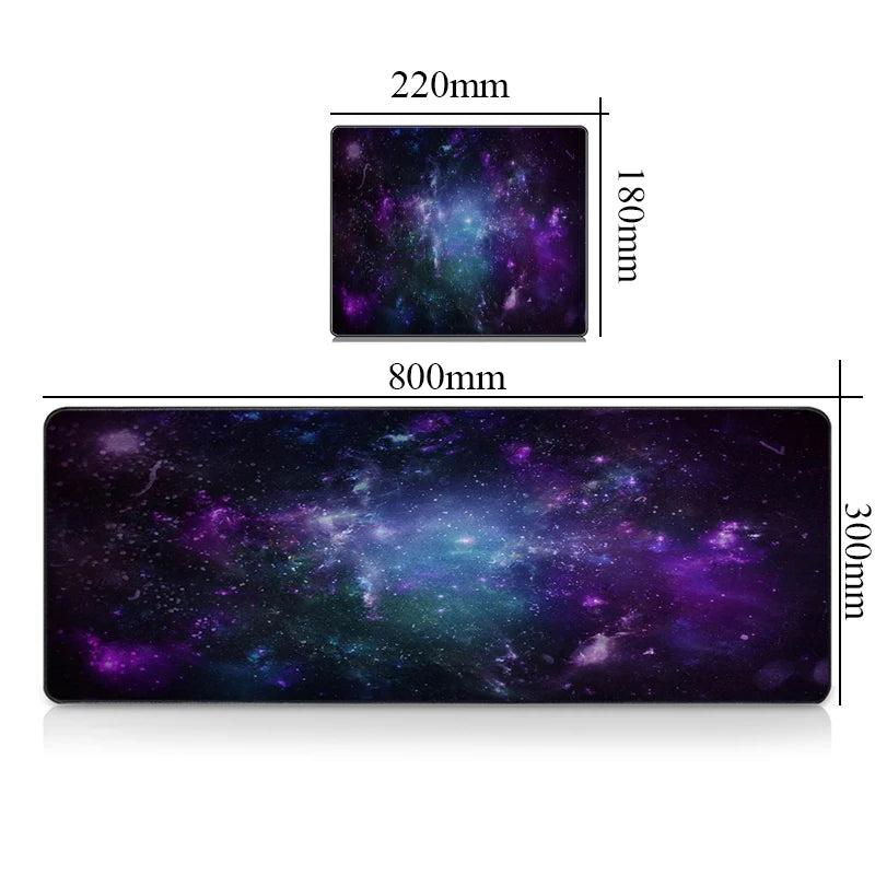 CSMY Large Gaming Mouse Pad | Non-Slip Rubber Desk Protector | Cute Galaxy Design XXL Mat for Gamers & Laptops