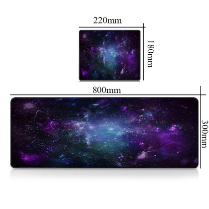 CSMY Large Gaming Mouse Pad | Non-Slip Rubber Desk Protector | Cute Galaxy Design XXL Mat for Gamers & Laptops