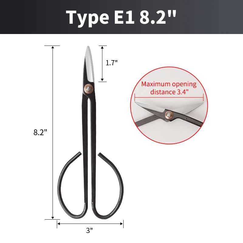 Onnfang Bonsai Cutter | Carbon Steel Extensive Scissors for Pruning | Professional Garden Tool for Bonsai, Roots & Branches