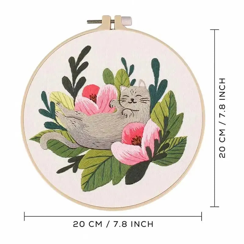 2024 Unique Cat Pattern Embroidery Kit | DIY Cross Stitch Table Painting | Perfect for Home Decor & Gifts