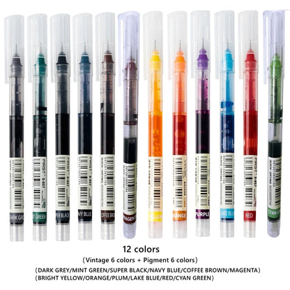 12-Color Gel Pen Set | Fine Nib Gel Ink Pens with High Capacity | Perfect for School, Office, and Creative Projects