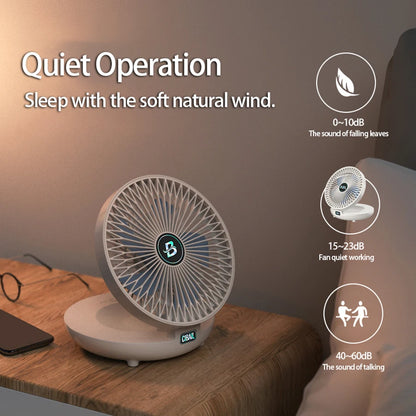 2024 Best-Selling 2-in-1 Folding Desktop Fan & Portable Air Conditioner – Rechargeable Wall-Mounted Fan with 3 Speed Settings for Home & Office