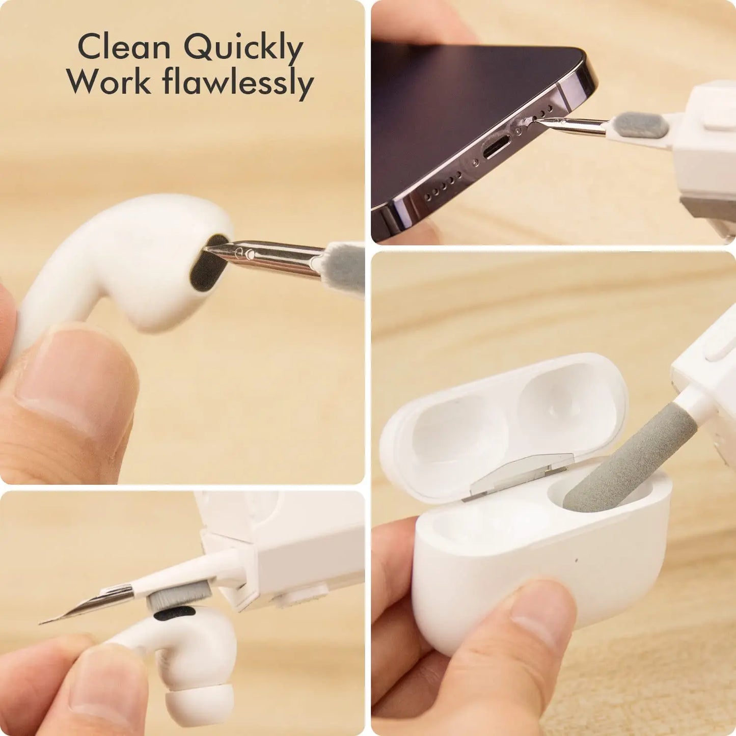 8-in-1 Cleaning Kit: Comprehensive Computer Keyboard & Earphone Cleaner | Keycap Puller & Mobile Device Maintenance Tools