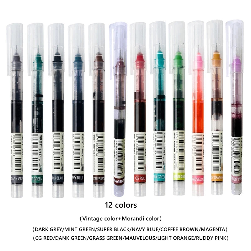 12-Color Gel Pen Set | Fine Nib Gel Ink Pens with High Capacity | Perfect for School, Office, and Creative Projects