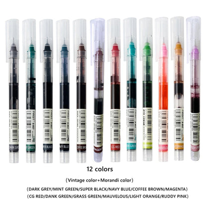 12-Color Gel Pen Set | Fine Nib Gel Ink Pens with High Capacity | Perfect for School, Office, and Creative Projects