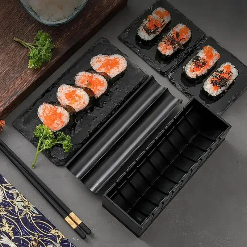 Japanese Sushi Making Kit – DIY Rice Ball & Cake Roll Mold | Multifunctional Plastic Sushi Maker Tool for Home Cooking