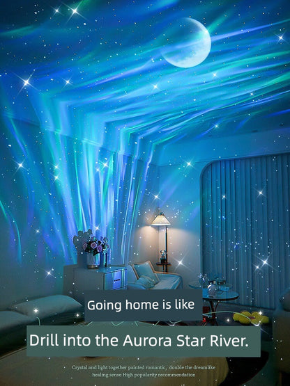 Kufire Magic Star Projection Lamp – Northern Lights Bedroom Projector | Elegant LED Night Light for Relaxation and Ambiance