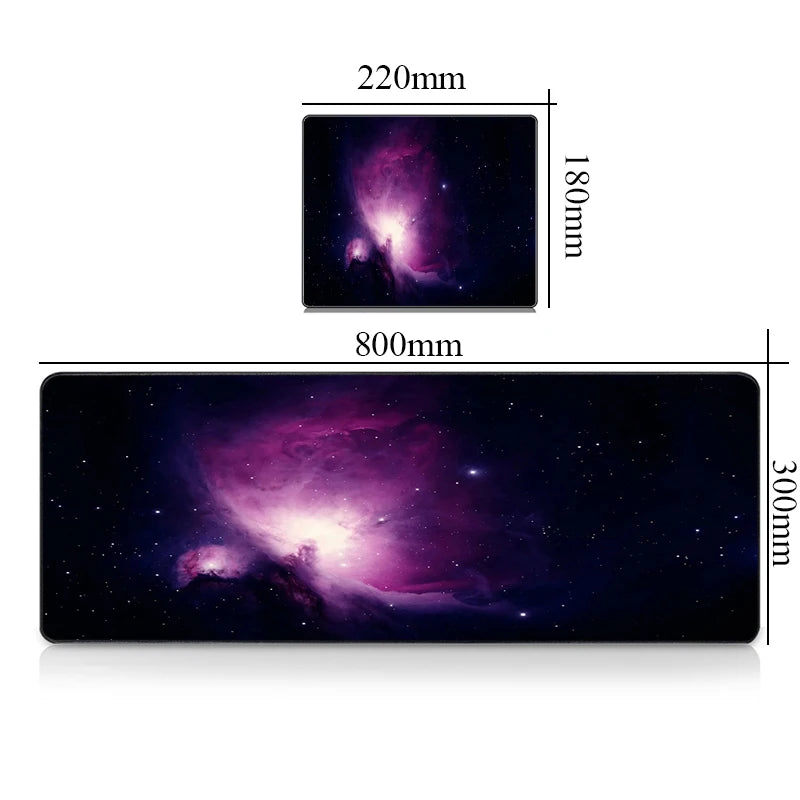 CSMY Large Gaming Mouse Pad | Non-Slip Rubber Desk Protector | Cute Galaxy Design XXL Mat for Gamers & Laptops