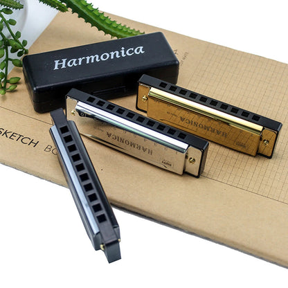 10-Hole Chromatic Harmonica in C | Perfect Starter Harmonica with Case for Beginners, Students & Kids | Ideal Gift