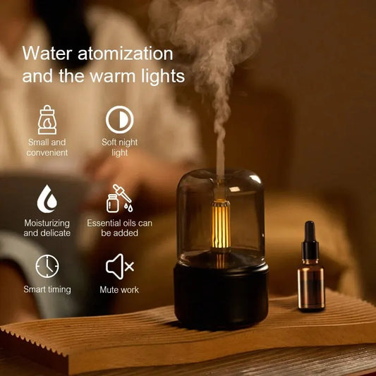 KINSCOTER Portable Aroma Diffuser - USB Essential Oil Humidifier & Night Light for Bedroom Gifts