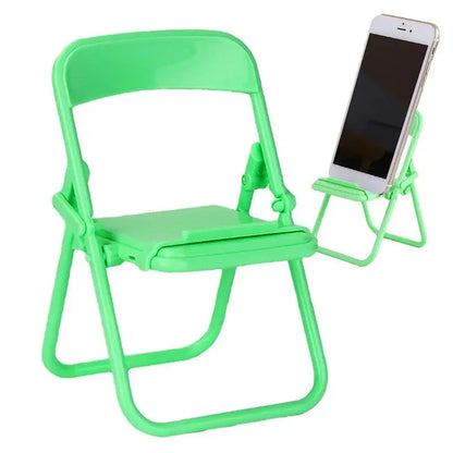 Mini Folding Chair Phone Holder | Portable & Cute Colorful Adjustable Stand for iPad & Mobile Phones | Durable Desktop Lazy Holder