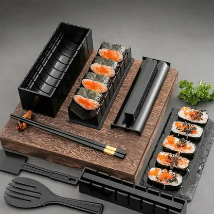 Japanese Sushi Making Kit – DIY Rice Ball & Cake Roll Mold | Multifunctional Plastic Sushi Maker Tool for Home Cooking