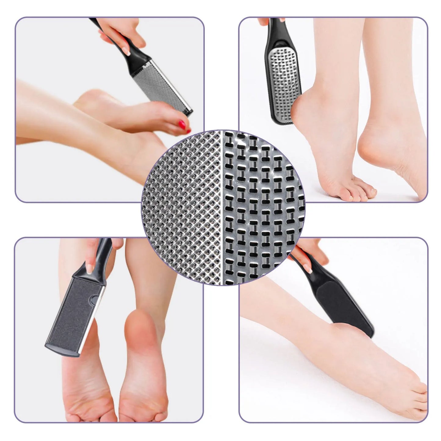 OLOEY 10-in-1 Pedicure Set – Stainless Steel Double-Sided Foot Care Tool for Exfoliating and Callus Removal