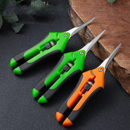 Stainless Steel Bonsai Shears | Curved Blade Garden Secateurs for Pruning & Shearing | Ideal for Fruit Picking and Weeding