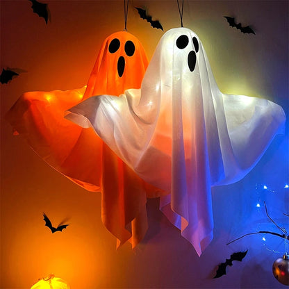 Halloween LED Glow Ghost Decorations - Indoor & Outdoor Hanging Horror Props for Haunted House & Party 2024