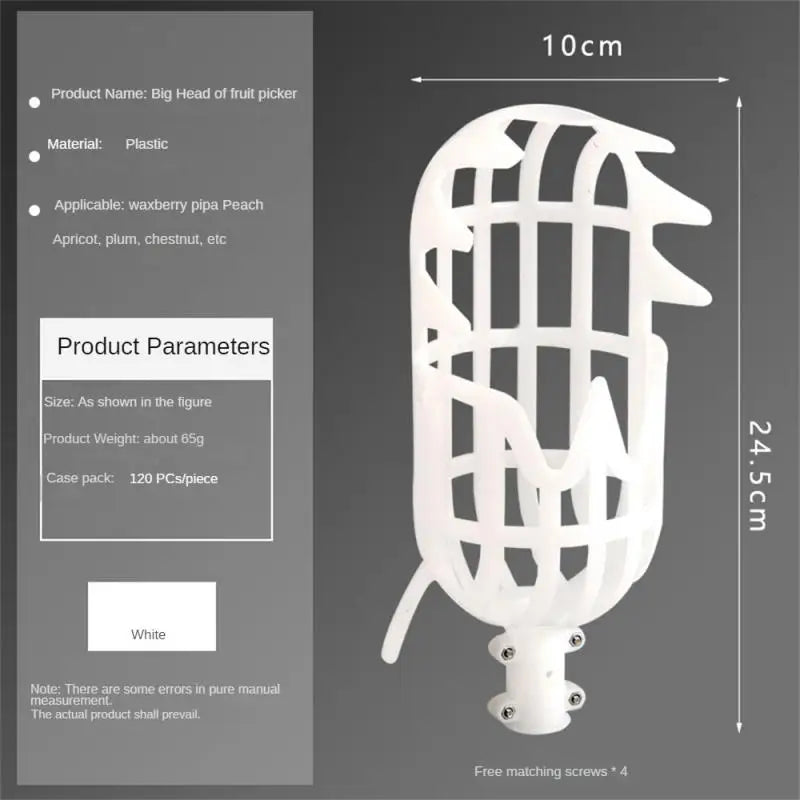 Universal Fruit Picker Tool | Lightweight Plastic Fruit Picking Head for Easy Harvesting | Ideal for Loquat, Bayberry & More