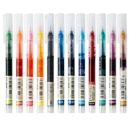 12-Color Gel Pen Set | Fine Nib Gel Ink Pens with High Capacity | Perfect for School, Office, and Creative Projects