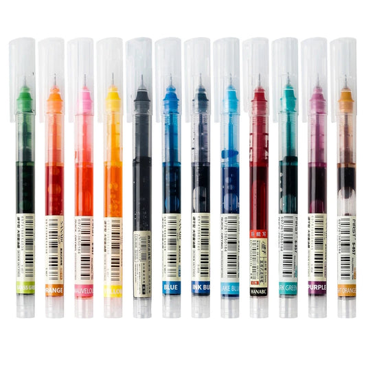 12-Color Gel Pen Set | Fine Nib Gel Ink Pens with High Capacity | Perfect for School, Office, and Creative Projects