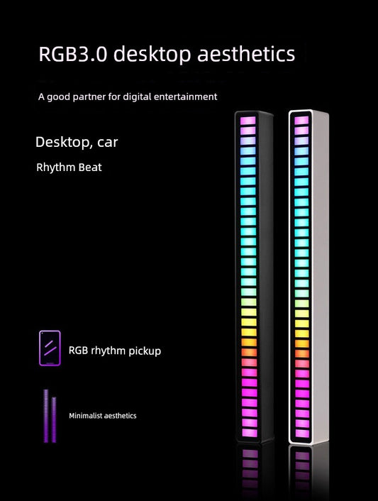 OAKMAX Music E-Sports Desktop Ambience Light | Minimalist Modern LED Lamp for Gaming & Study | APP Control, PVC Body