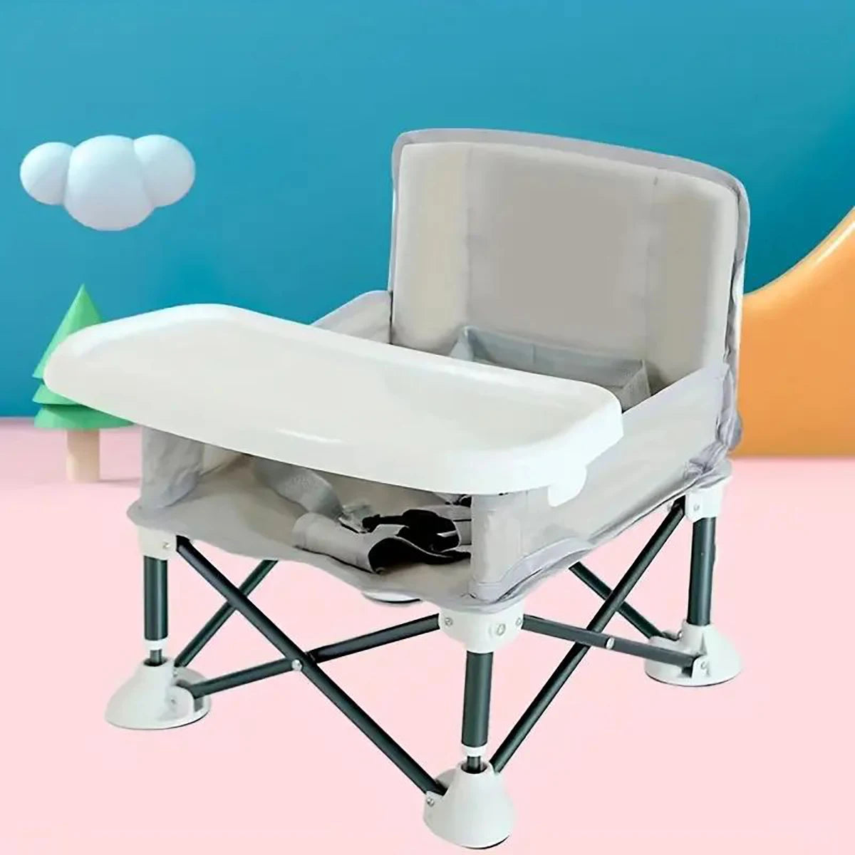 Portable Foldable Baby Dining Chair | Lightweight and Compact Child Dining Seat | Suitable for Ages 0-12 Years | Perfect for Dining Out and Home Use