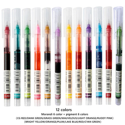 12-Color Gel Pen Set | Fine Nib Gel Ink Pens with High Capacity | Perfect for School, Office, and Creative Projects