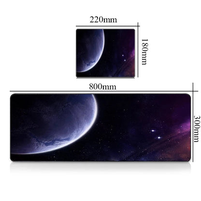 CSMY Large Gaming Mouse Pad | Non-Slip Rubber Desk Protector | Cute Galaxy Design XXL Mat for Gamers & Laptops