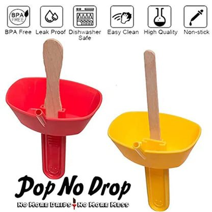 Pop No Drop Original Popsicle Holder | Leak-Proof & Portable Ice Cream Tool with Straw | Mess-Free Treats for Summer Fun