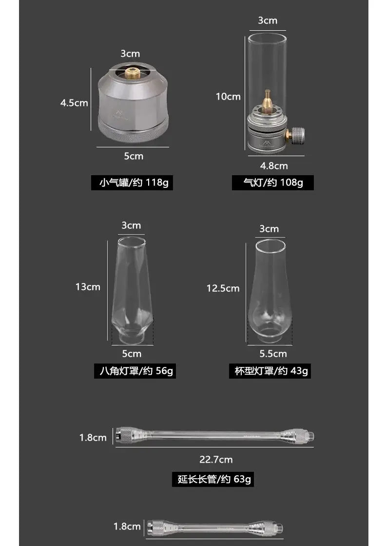 Camping Candle Lamp - Mounthiker Gas Lantern & Night Light for Tents