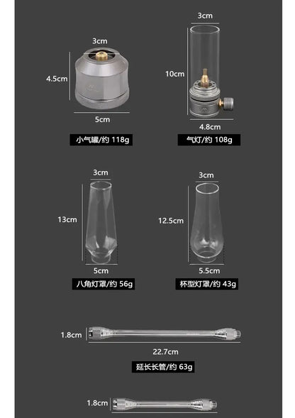 Camping Candle Lamp - Mounthiker Gas Lantern & Night Light for Tents