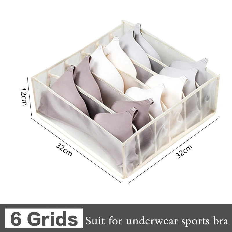 4PCS Clothes Organizer Storage Box | Foldable Wardrobe Drawer Organizer for Jeans, Pants, Underwear, Socks, Ties & T-Shirts