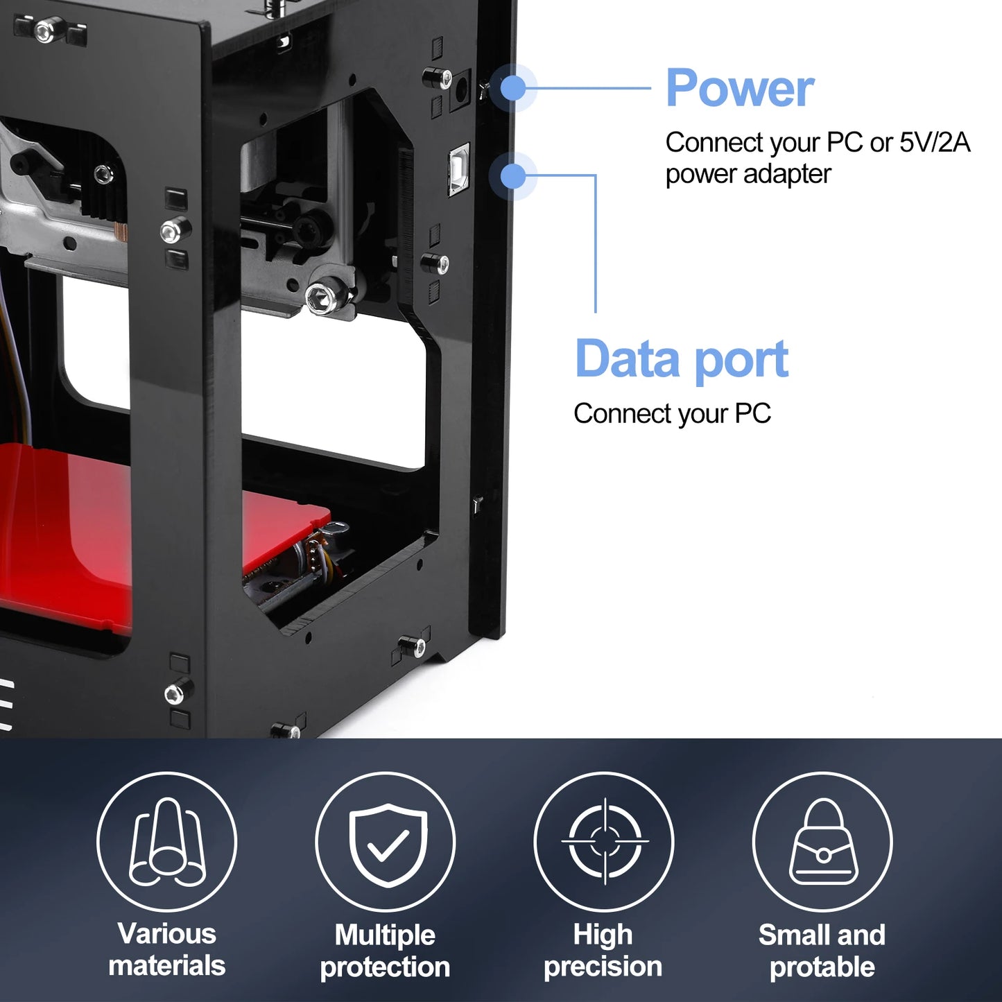 NEJE DK-8-KZ CNC Engraver Machine | New CE Certified Smart Device for Precision Wood, Metal & Acrylic Engraving