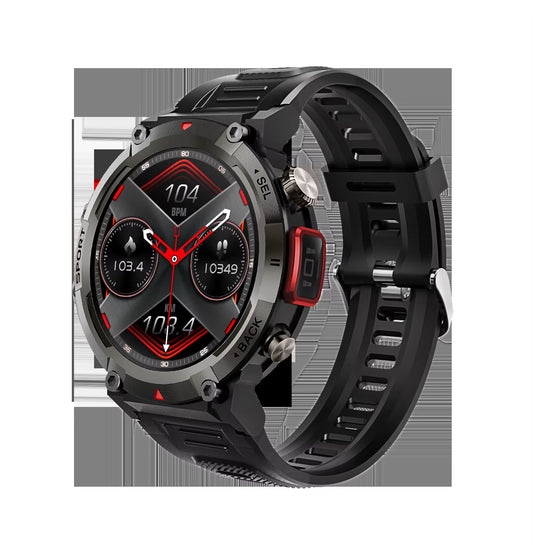 1.43 Inch TFT Full Touch Display Sports Smart Watch Multiple Sports Modes Digital Fashion GS100 Powerful Flashlight Smart Watch