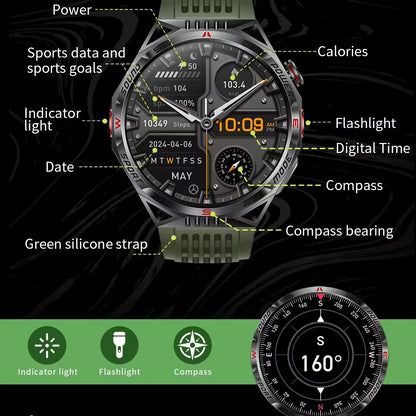 New Custom Men Smart Watch with Indicator Light Strong Light Outdoor Sports Office Health Monitoring Waterproof Gt28 Smart Watch