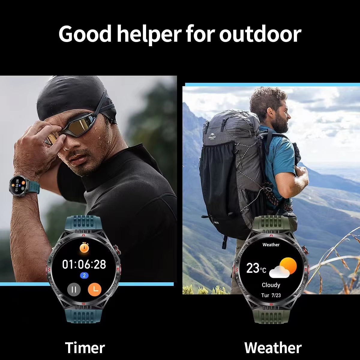 New Custom Men Smart Watch with Indicator Light Strong Light Outdoor Sports Office Health Monitoring Waterproof Gt28 Smart Watch