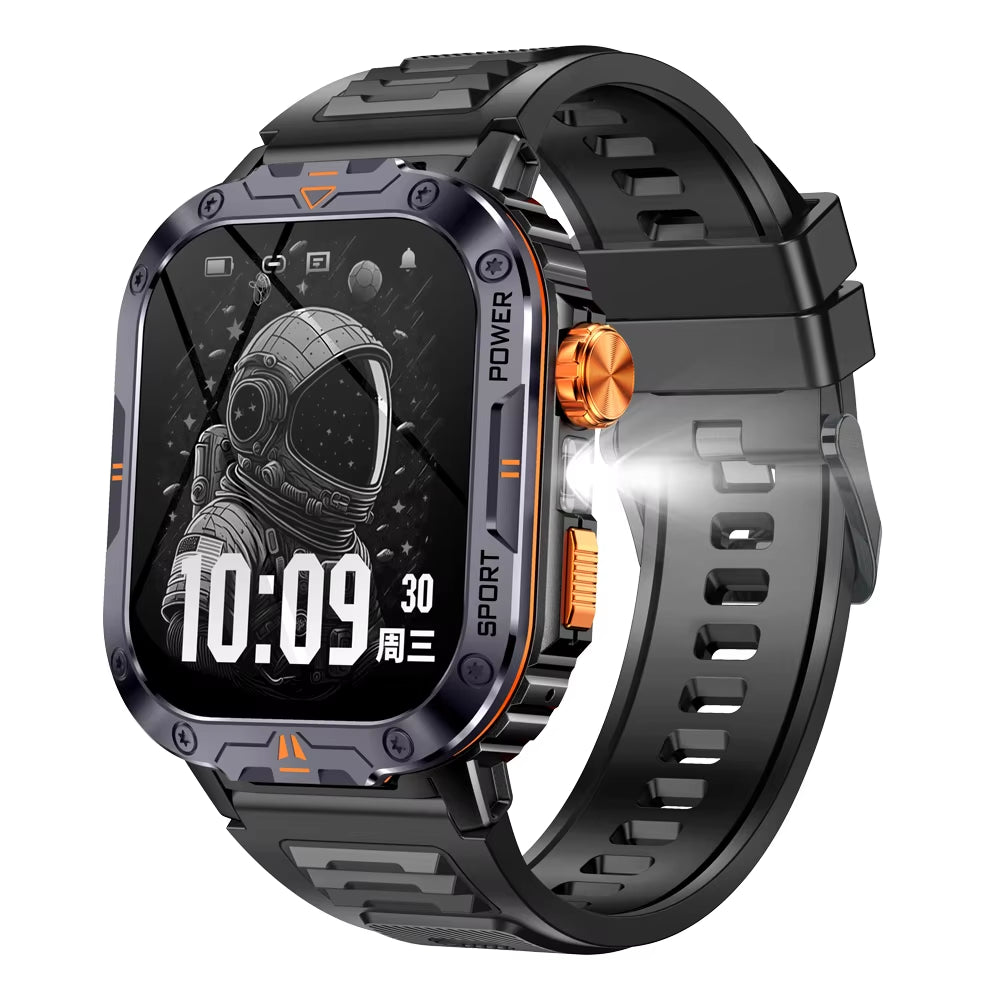 Gx20 Smart Wearables Outdoor with Strong Light Ip68 Deep Waterproof Multi Sport Mode Call Alert Smart Watch 2024